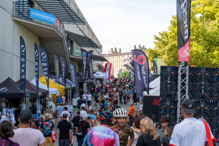 Part of the expo area of the Sea Otter Europe cycling festival that is visited by the general public, cyclists and professionals